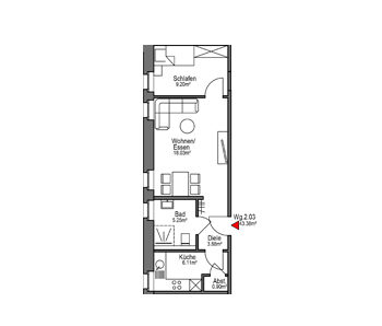 Grundriss der Wohnung