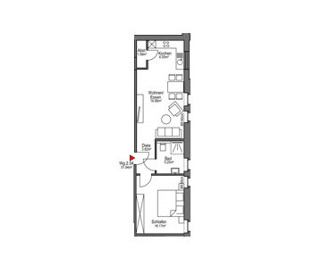 Grundriss der Wohnung