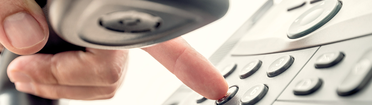 Mieter wählt Telefonnummer